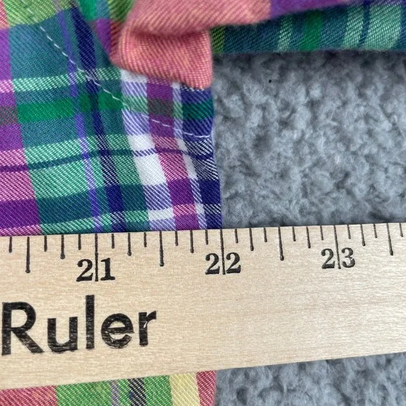 Faconnable Shirt Mens S Multicolor Plaid Long Sleeve Button Down Club Fit France - Picture 7 of 13